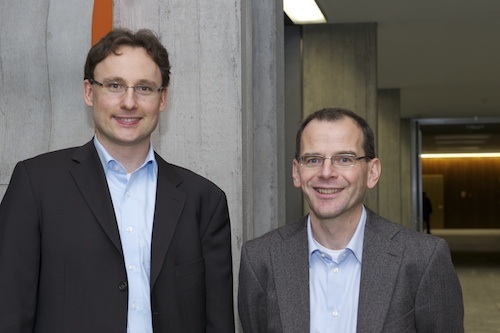 Mathias Klaeui (left) with Andreas Vaterlaus