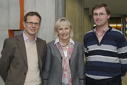 Günther Dissertori (left), Felicitas Pauss (middle) and Thomas Gehrmann (right)