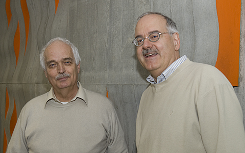 Hans Rudolf Ott (left) with Gianni Blatter