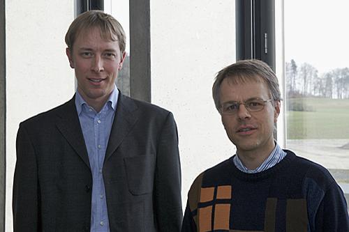 Niklas Beisert (left) with Matthias Gaberdiel