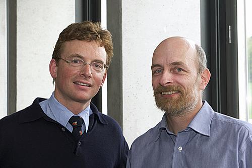 Frédéric Merkt (left) with Klaus Ensslin