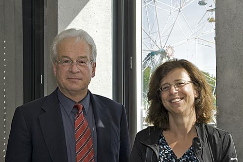 Dietrich von der Linde (left) with Ursula Keller
