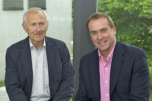 Richard Wielebinski (left) with Simon Lilly