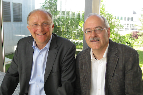 Oystein Fischer (left) with Gianni Blatter