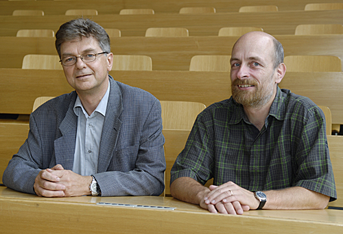 Christian Glattli (left) with Klaus Ensslin